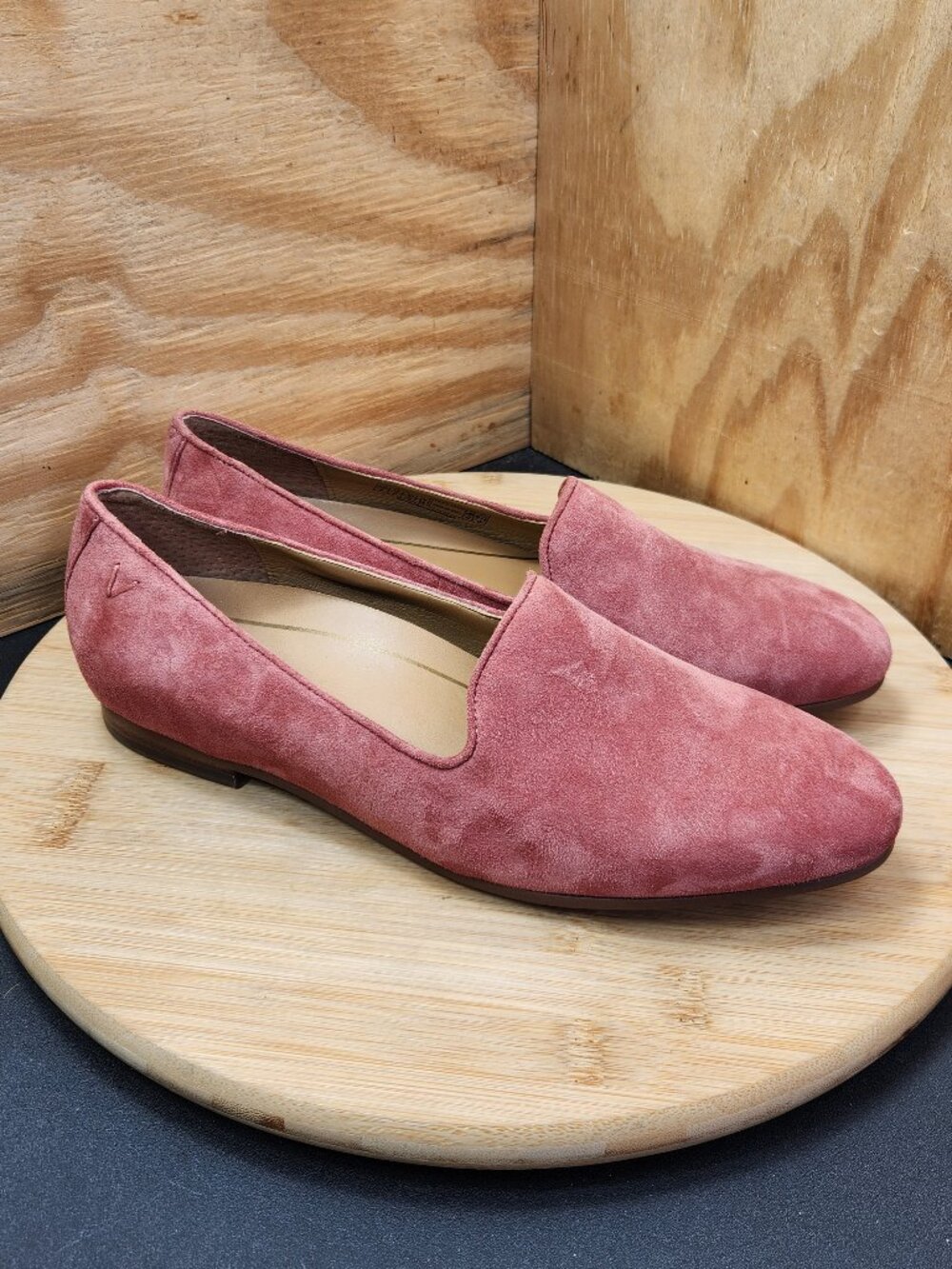 Vionic Willa Womens Pink Suede Loafers Flat Shoes Size 8
